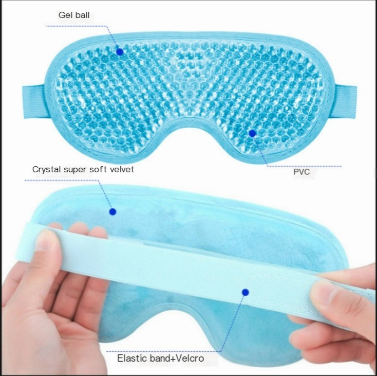 Gel Ice Pack Eye Mask Calming Anxiety and Migraine Relief
